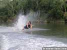 erin wakeskate at the river